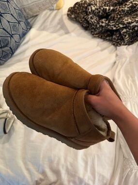 UGG Chestnut Brown Shearling-Lined Ankle Booties
